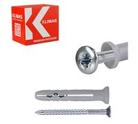 KLIMAS 50x Quality Frame Dowels / Nail Dowels 10 x 180 mm with Galvanised Cross Steel Nail Screw from Renowned European Production - Not Cheap Production in China