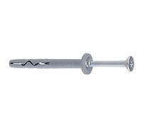 KLIMAS Quick Assembly Dowels with Collar - Dowel 6 mm - Dowel Screws Set of 200 Impact Dowels - Nail Dowels Countersunk Head 6 x 40 mm Impact Screw - Collar Cylinder Head