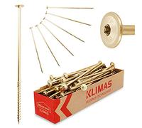 Klimas® Wood Screws Torx Screws Set Flat Head Screws TX 8 mm x 260 mm Pack of 50 | Wood Construction Screws Self-Drilling Chipboard Screws Patio Screws Roof Construction Wood Screw Set
