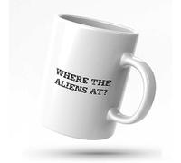 KLIMORA Coffee Mug Gift Where The Aliens At? Mug Funny Birthday Gifts For Women Dad Gifts