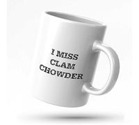 KLIMORA Funny Coffee Mugs For Work I Miss Clam Chowder Mug Fun Stuff Cute Coffee Mugs