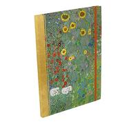 Klimt A4 Notebook - Ruled Journal with Elastic Closure, Flexi Cover & Colour Edges, Gustav Klimt Inspired Art Design Stationery Gift for Work, Study & Everyday Use