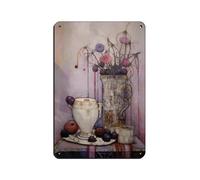 Klimt Inspired Still Life Retro Poster Metal Tin Sign Chic Art Retro Iron Painting Bar People Cave Cafe Family Garage Poster Wall Decoration 8x12inch(20x30cm)