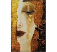 Klimt Oil Painting Cross Stitch Kit, 100% Cotton, 14count, 200x277stitch, 36x50cm