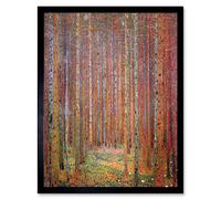 Wee Blue Coo Klimt Tannenwald I Fir Forest Art Print Framed Poster Wall Decor 12x16 inch