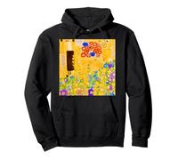 Klimt The Kiss Flower Garden Detail Pullover Hoodie