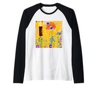 Klimt The Kiss Flower Garden Detail Raglan Baseball Tee