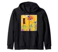 Klimt The Kiss Flower Garden Detail Zip Hoodie