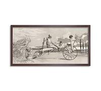 Klinger Cupid Death Hereafter Intermezzi Etching Framed Wall Art Print Long 25X12 Inch