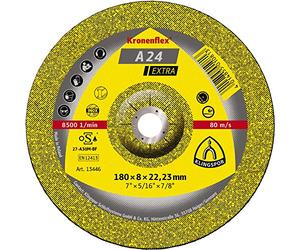 Klingspor 188466 Kronenflex A 24 Extra Grinding Disc for Metals, 125 mm Diameter, 6 mm Thickness, 22.23 mm Bore, Pack of 10