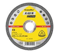 KLINGSPOR 264298 A 60 N Cutting Discs 125 x 1 x 22.23 mm Straight (Contents: 25)