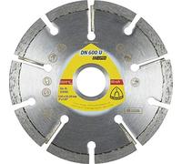 Klingspor 330663 DN 600 U Diamond Cutting Discs 115 x 10 x 22.23 mm 9 Section 32 x 10 x 7 mm Double Pack - 1