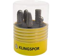 Klingspor 336927 Carbide Strawberries, HF 100 Set, 6 Double Cut 6 mm Shank Diameter, 70 mm x 70 mm x 100 mm