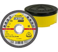 Klingspor 340938 A 346 Extra Kronenflex Cutting Discs for Stainless Steel Straight 125 mm x 1.6 mm x 22.23 mm, 100 Grit