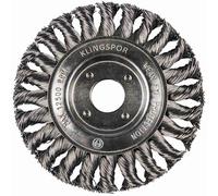 Klingspor 358311 Round Brush Knotted Single Row Number 1 115 x 14 x 22.23 mm 0.5 Steel, Pack of 1
