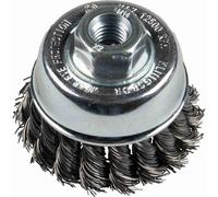 Klingspor 358340 Knotted Cup Brushes Without Ring Number of Rows 1 65 mm Thread M 14 0.5 Stainless Steel Pack of 1