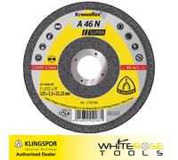 Klingspor Aluminium Cutting Discs Kronenflex A46N Supra 125 x 2.5 x 22.23mm