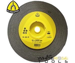 Klingspor Aluminium Oxide Abrasive Sanding Roll Sandpaper 50mm x 50m KL385JF