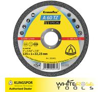 Klingspor Cutting Discs A60TZ Kronenflex Stainless Steel 125mm x 1mm Ultra Thin