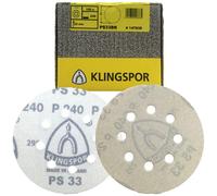 Klingspor Hook and Loop Paint Varnish Wood Sanding Discs Sandpaper 125mm 150mm