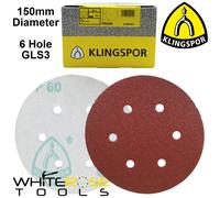 Klingspor Hook and Loop Sanding Sandpaper Discs 150mm Wood Metal Disc PS22K