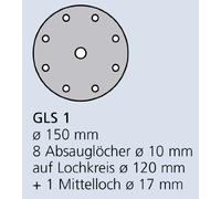 KLINGSPOR PS 33, Velour-Backed Grinding Disc 150 MM Black Pack of 100/180 Grit 147095