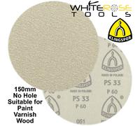 KLINGSPOR PS 33, Velour-Backed Grinding Disc 150 MM Black Pack of 100/180 Grit 146958