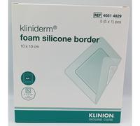 Kliniderm Foam Silicone Border 12.5cm x 12.5cm Box of 5 - REF:40514830