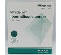 Kliniderm Foam Silicone Border 7.5cm x 7.5cm Box of 5 - REF: 40514828