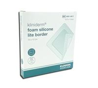 Kliniderm Foam Silicone Lite Border Square Dressing, 10 x 10 cm