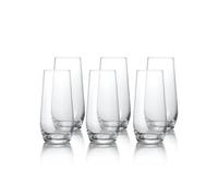 klink LONDON Dalston Crystal Glass Highballs - Set of 6 Lead-Free Crystal Drinking Glasses, 555ml Minimalist Modern Long Drink Glasses, Dishwasher Safe Cocktail & Water Glasses