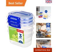 KLIP IT PLUS 3-Piece Airtight Food Storage Set | 400ml Leak-Proof Containers