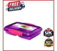Klip It Small Split Lunchbox 350ml Multicolour Plastic with 2 Compartments