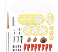 Kliplinc 10-Teiliges Fl?ten-Reparaturteile-Set Fl?tenschwanz-Gummisteine Fl?ten-Reparaturteile-Set Schaftstangen