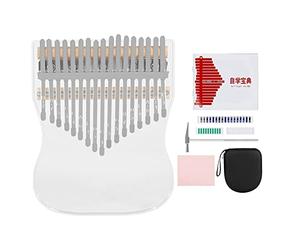 Kliplinc 17-Tone Crystal Transparent Thumb Piano, 17-Tone Thumb Piano, Acrylic Kalimba Finger Piano, Musical Instrument for Beginners