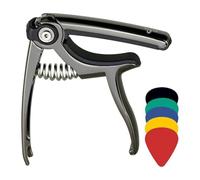 Kliplinc 4-in-1 Guitar Clamp, Bridge Pin Puller, Guitar Pick Clip with 5 Picks for 6-String Guitars, Acoustic or Electric Guitars, Easy Installation