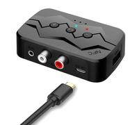 Kliplinc 5.0 All-In-1 Bluetooth Receiver, NFC Bluetooth Transmitter, Supports TF Card, U Disk Playback, Call Adapter, Easy Installation, Easy to Use