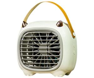 Kliplinc K¨¹Hlung Air Conditioning Desktop USB Mini Portable Dormitory Mute B¨¹Ro Charging K¨¹Hlung Water Spr¨¹ H Fan White