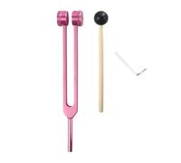 Kliplinc L69A 256Hz Tuning Fork Medical Healing Instrument with Hammer a Repair Tool Human Biofield Diapa Son (Pink)