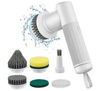 Kliplinc Power Scrubber, Improved Wireless Electric Scrubber with Short, Cleaning Brush with 6-Piece Accessories
