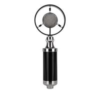 Kliplinc Professional Wired Vintage Condenser Studio Microphone for Live Transmissions, Black, Easy Installation, Easy to Use