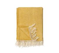 Klippan Yllefabrik Chevron wool throw Yellow