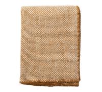 Klippan Yllefabrik Domino wool throw Crème caramel
