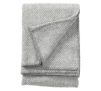 Klippan Yllefabrik Domino wool throw light grey