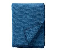 Klippan Yllefabrik Domino wool throw sea blue
