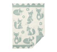 Klippan Yllefabrik Fox children's blanket light blue