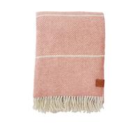 Klippan Yllefabrik Frank wool throw 130x200 cm Salmon pink