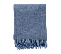 Klippan Yllefabrik Gotland wool throw 130x200 cm Infinity blue (blue)