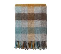 Klippan Yllefabrik Gotland wool throw 130x200 cm Multi-turquoise