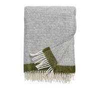 Klippan Yllefabrik Hampus wool throw 130x200 cm Grey-avocado